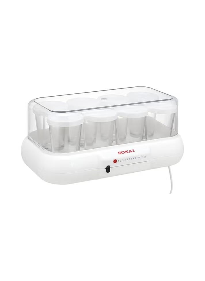Sonai Yogurt Maker with 8 Glass Jars, 220-240V, Model MAR-1008 - White - Image 5